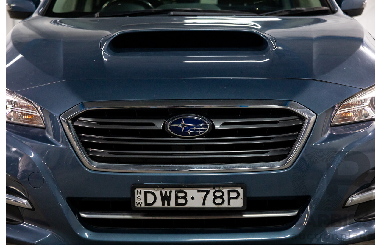 10/2017 Subaru Levorg 1.6 GT (AWD) AWD MY18 4D Wagon Steel Blue Grey Metallic Turbo 1.6L