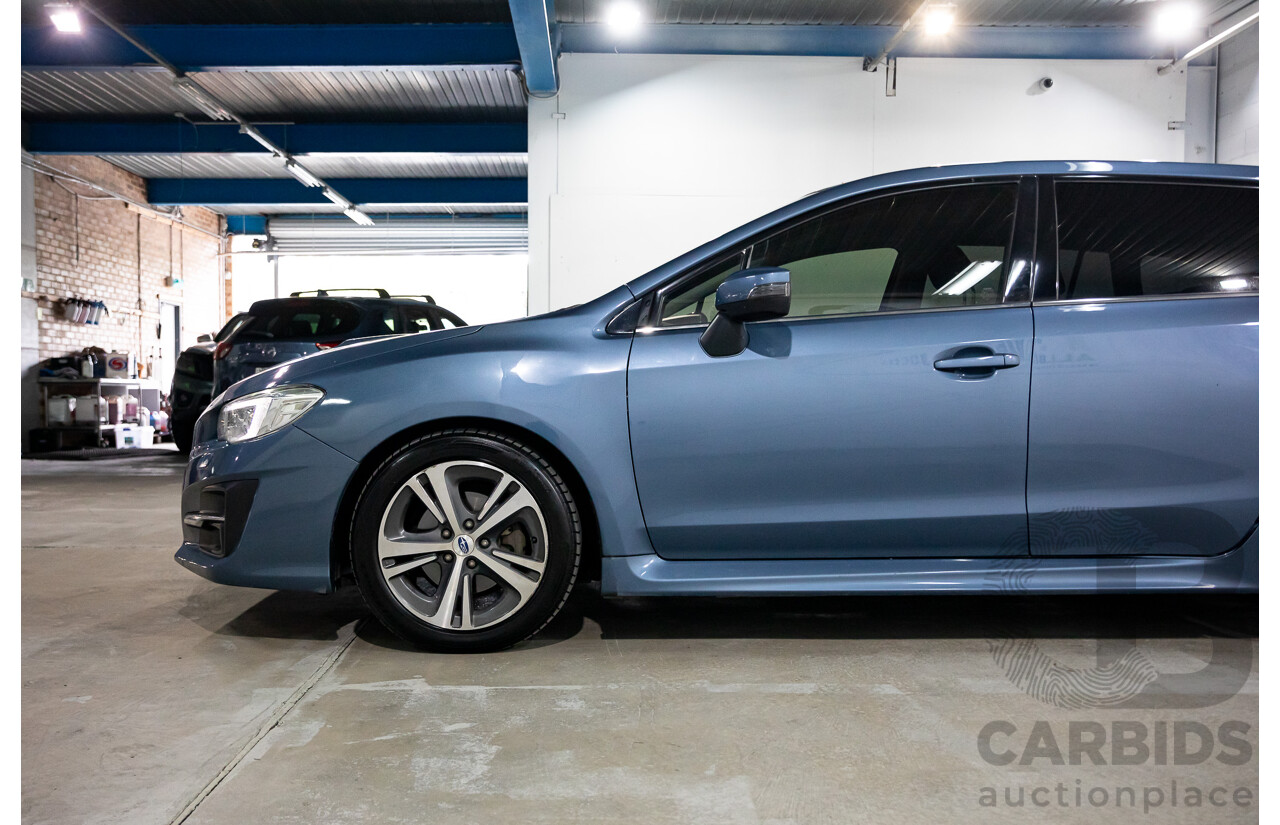 10/2017 Subaru Levorg 1.6 GT (AWD) AWD MY18 4D Wagon Steel Blue Grey Metallic Turbo 1.6L