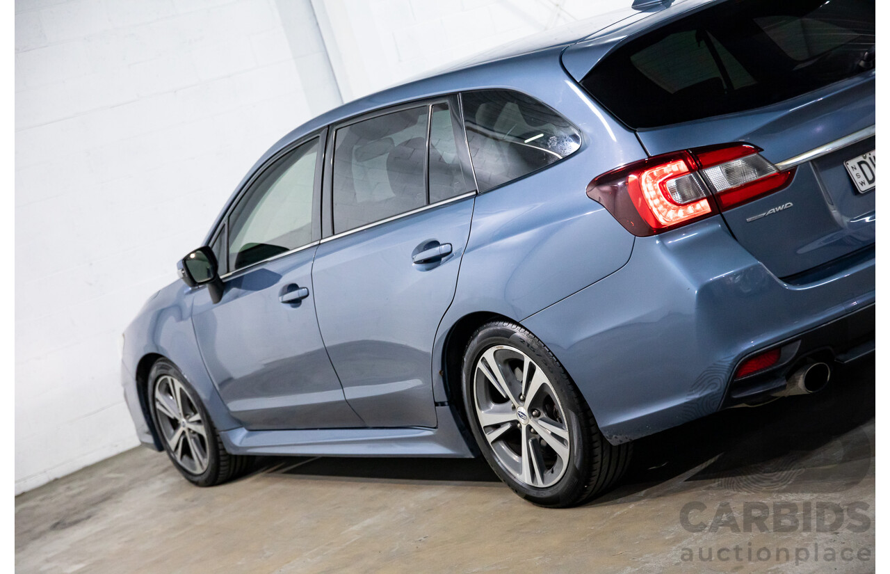 10/2017 Subaru Levorg 1.6 GT (AWD) AWD MY18 4D Wagon Steel Blue Grey Metallic Turbo 1.6L
