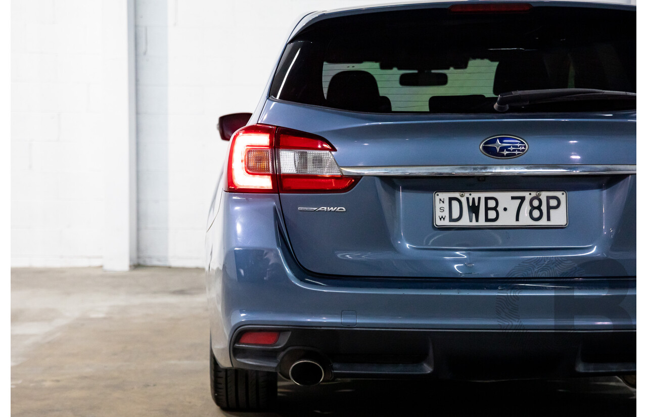 10/2017 Subaru Levorg 1.6 GT (AWD) AWD MY18 4D Wagon Steel Blue Grey Metallic Turbo 1.6L