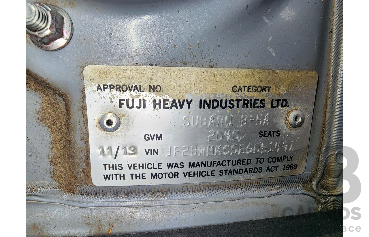 11/2013 Subaru Outback 2.5i MY14 4d Wagon Silver 2.5L