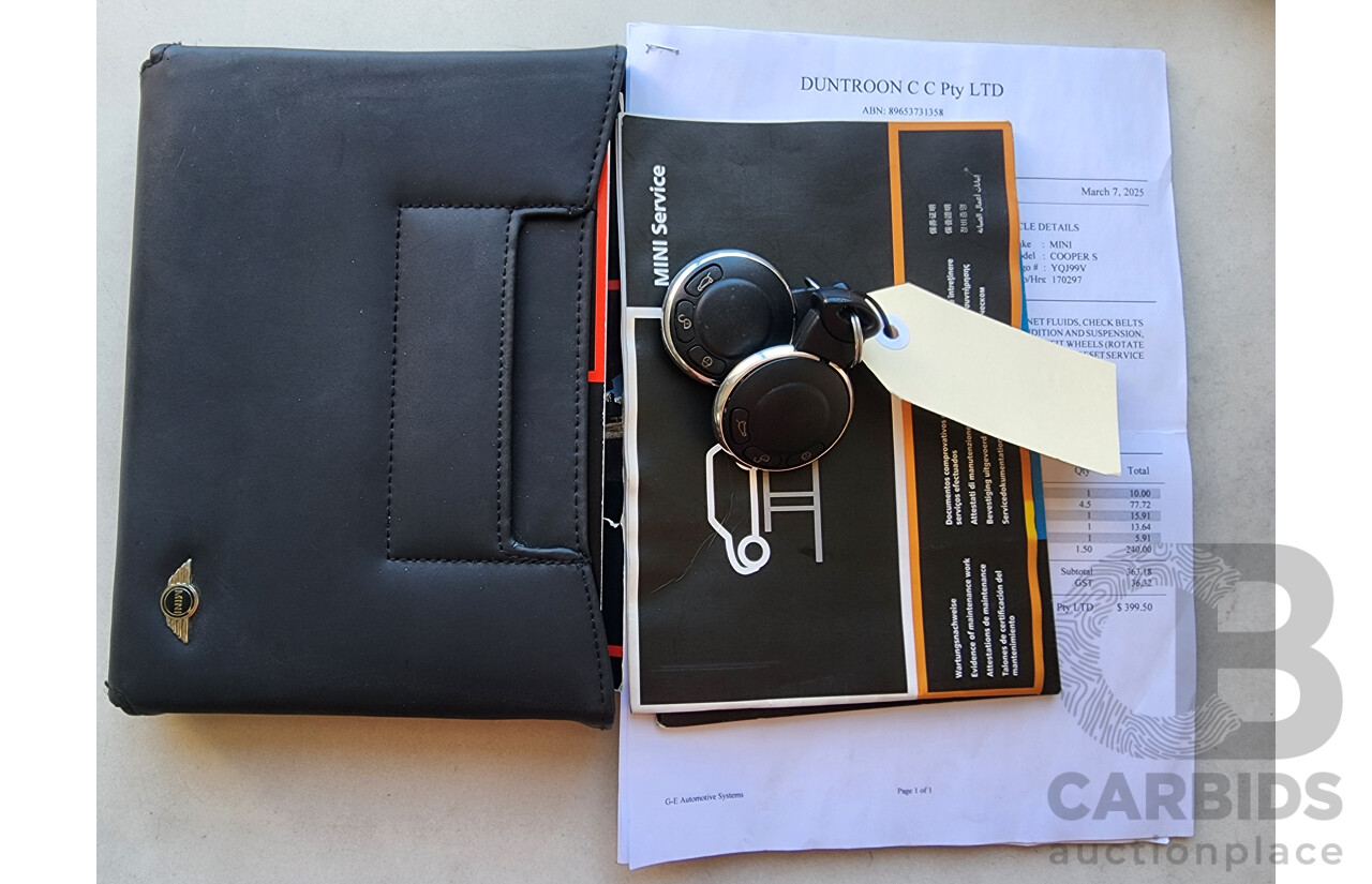 8/2009 Mini Cooper S R56 2d Hatchback White 1.6L