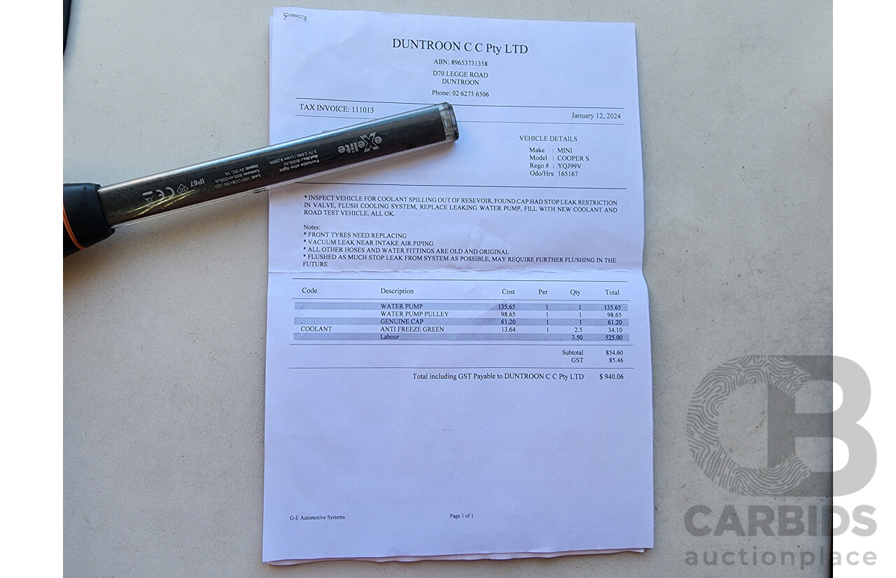 8/2009 Mini Cooper S R56 2d Hatchback White 1.6L