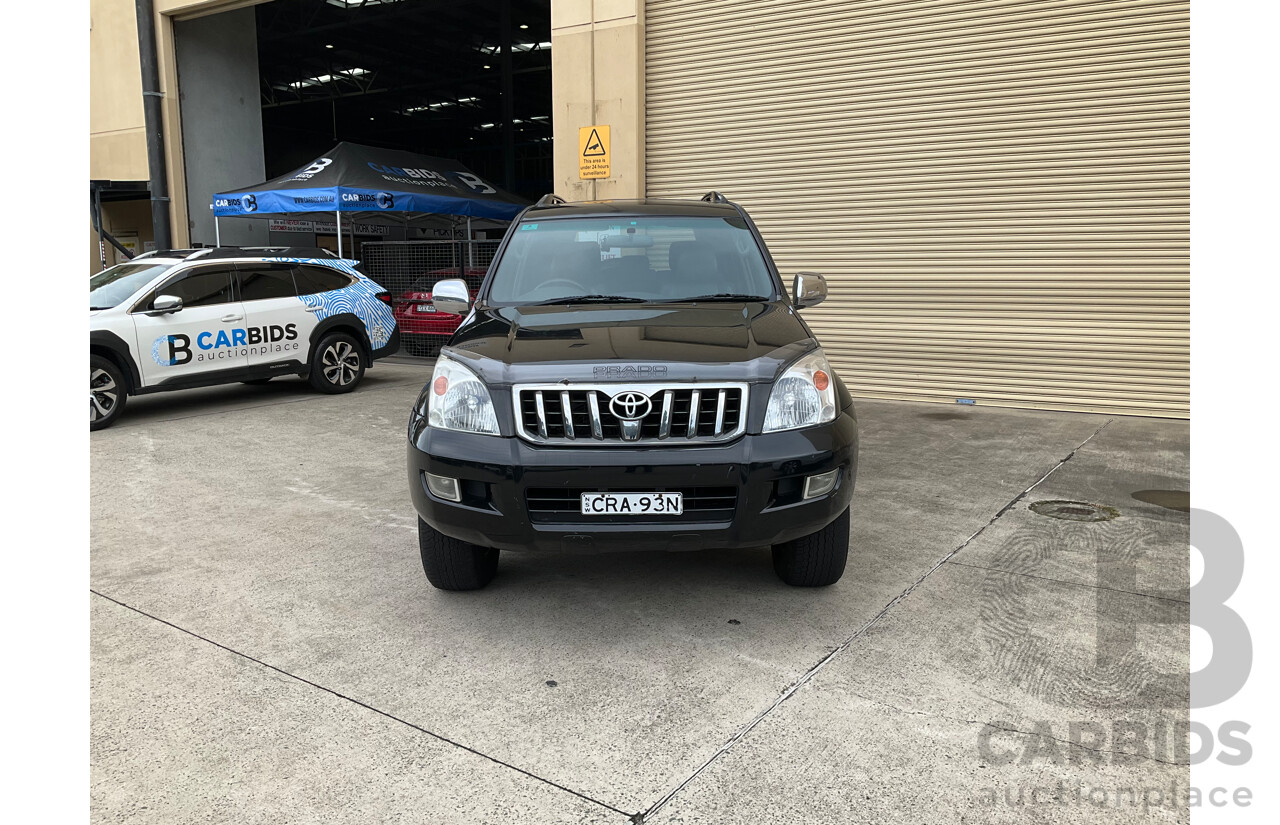 11/2003 Toyota Landcruiser Prado Grande (4x4) GRJ120R 4d Wagon Black 4.0L