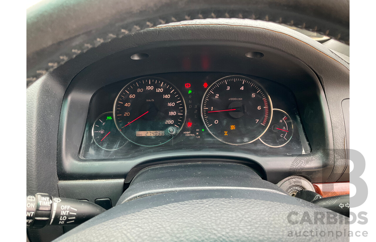 11/2003 Toyota Landcruiser Prado Grande (4x4) GRJ120R 4d Wagon Black 4.0L