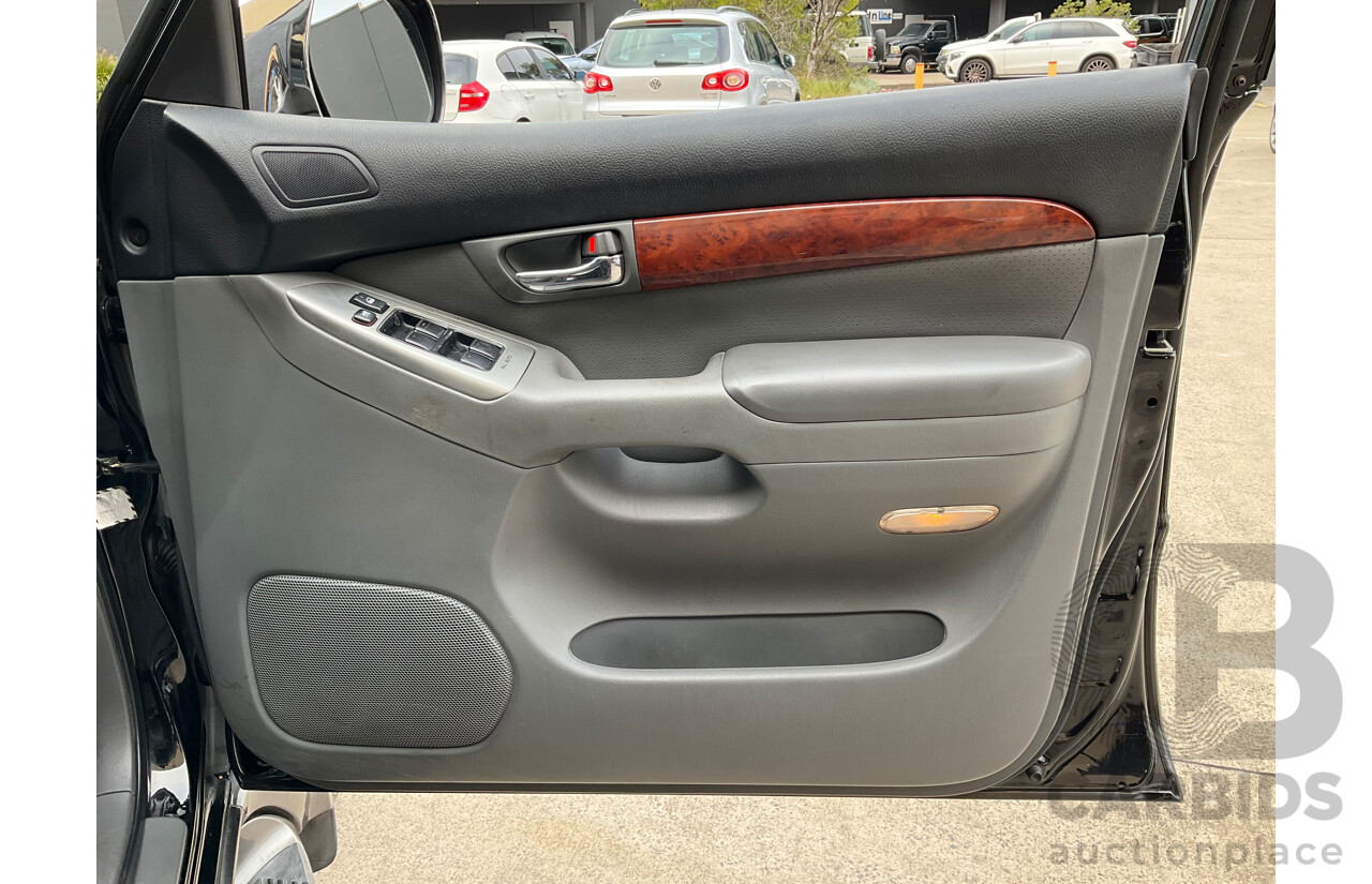 11/2003 Toyota Landcruiser Prado Grande (4x4) GRJ120R 4d Wagon Black 4.0L