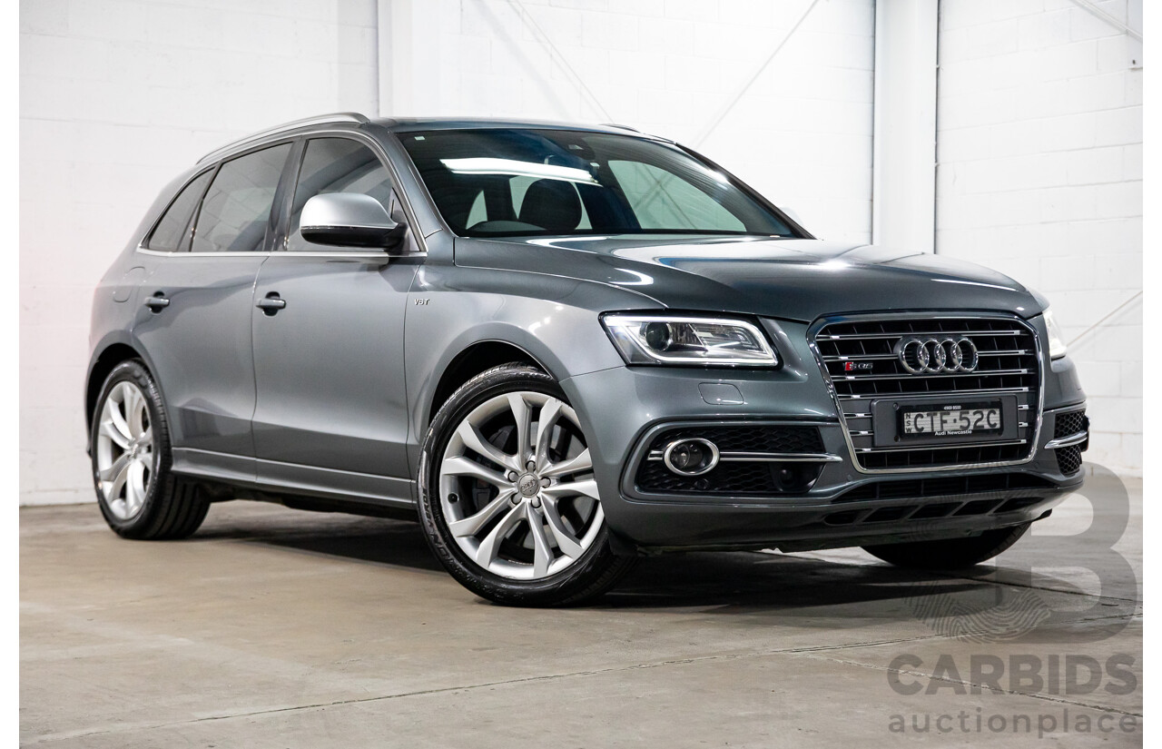 6/2014 Audi SQ5 3.0 TDI Quattro 8R MY14 5d Wagon Monsoon Grey Metallic Twin Turbo Diesel V6 3.0L