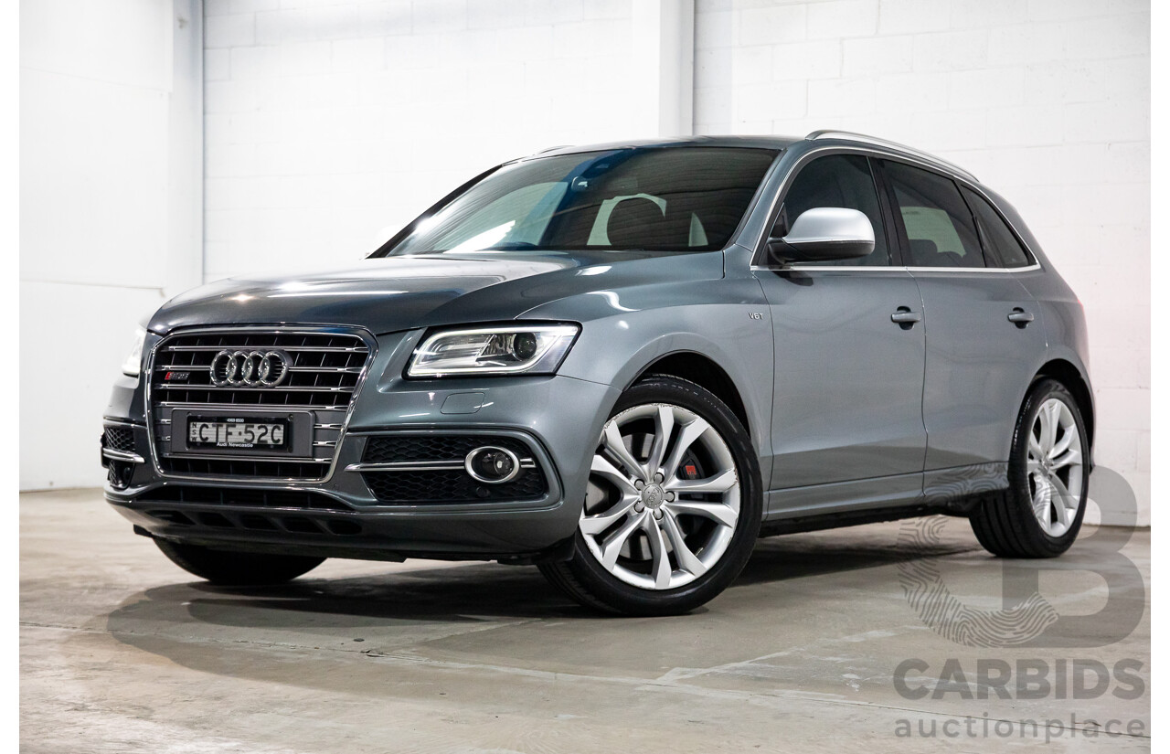 6/2014 Audi SQ5 3.0 TDI Quattro 8R MY14 5d Wagon Monsoon Grey Metallic Twin Turbo Diesel V6 3.0L