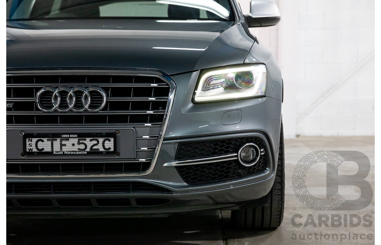 6/2014 Audi SQ5 3.0 TDI Quattro 8R MY14 5d Wagon Monsoon Grey Metallic Twin Turbo Diesel V6 3.0L