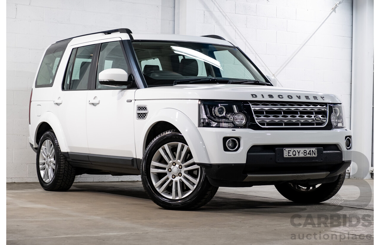 8/2016 Land Rover Discovery SDV6 HSE (4x4) LC MY16.5 4d Wagon Fuji White Twin Turbo Diesel V6 3.0L