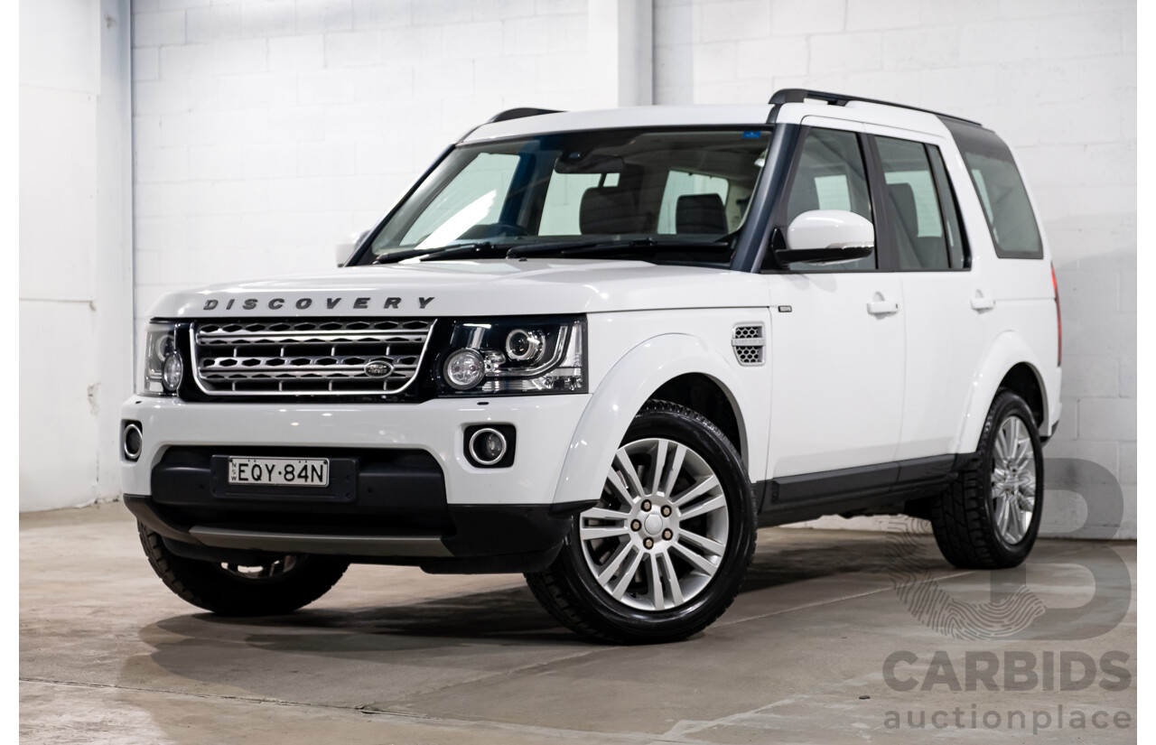8/2016 Land Rover Discovery SDV6 HSE (4x4) LC MY16.5 4d Wagon Fuji White Twin Turbo Diesel V6 3.0L
