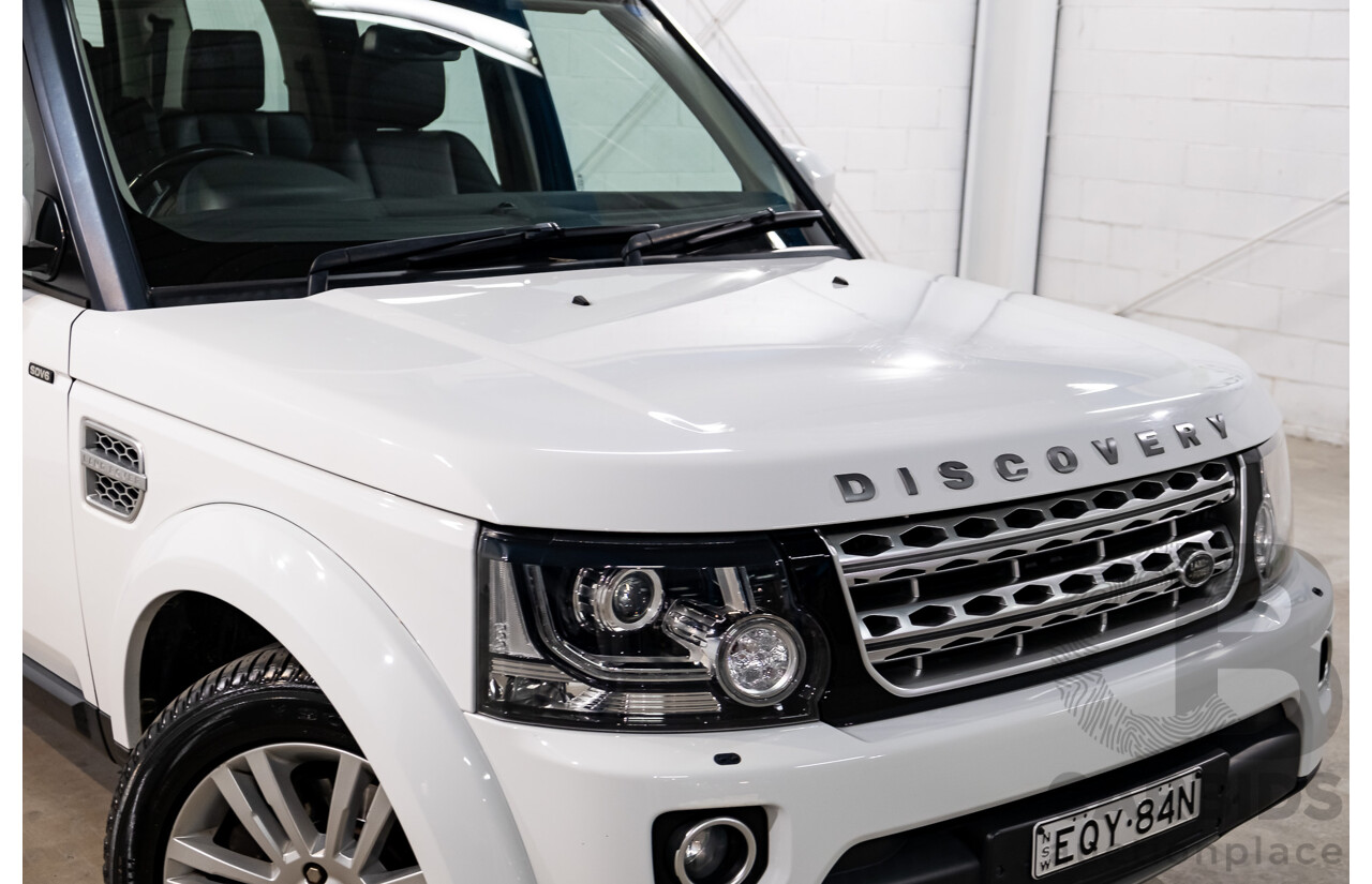 8/2016 Land Rover Discovery SDV6 HSE (4x4) LC MY16.5 4d Wagon Fuji White Twin Turbo Diesel V6 3.0L