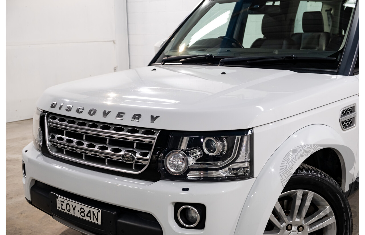 8/2016 Land Rover Discovery SDV6 HSE (4x4) LC MY16.5 4d Wagon Fuji White Twin Turbo Diesel V6 3.0L