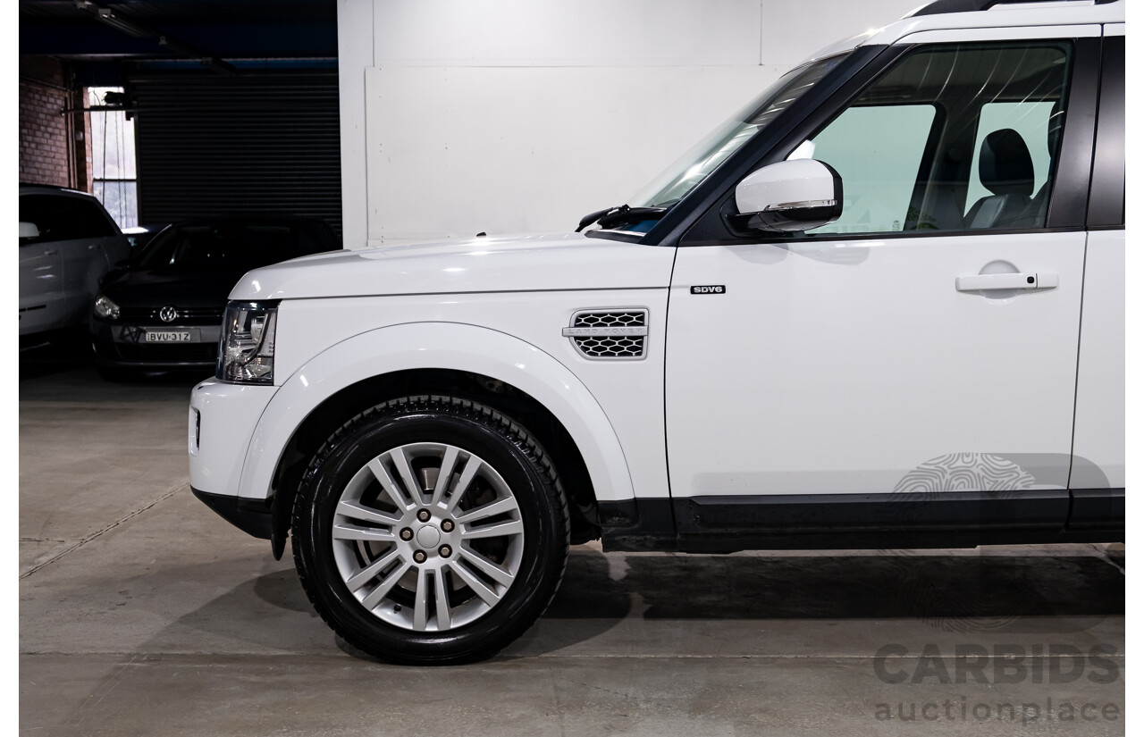 8/2016 Land Rover Discovery SDV6 HSE (4x4) LC MY16.5 4d Wagon Fuji White Twin Turbo Diesel V6 3.0L