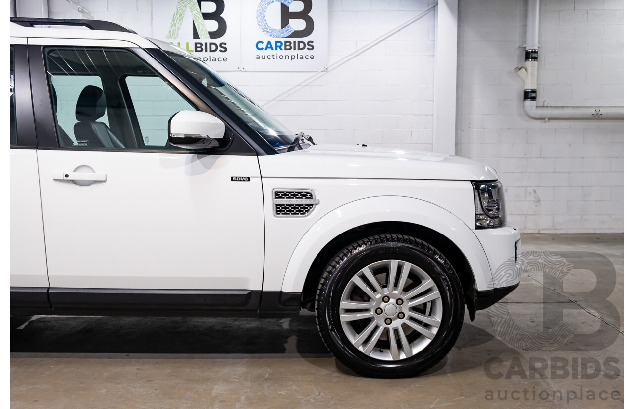 8/2016 Land Rover Discovery SDV6 HSE (4x4) LC MY16.5 4d Wagon Fuji White Twin Turbo Diesel V6 3.0L