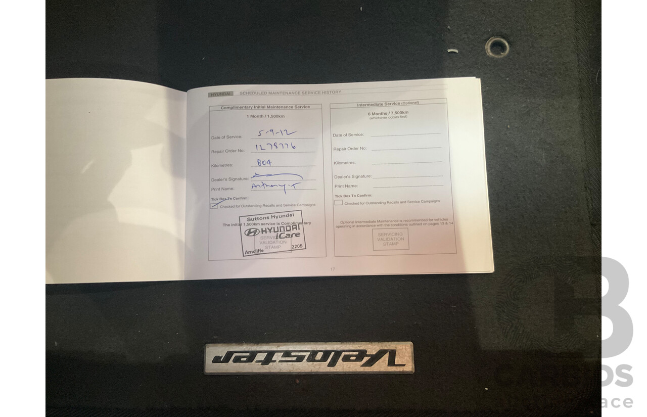 8/2012 Hyundai Veloster + FS MY13 3d Coupe Black 1.6L