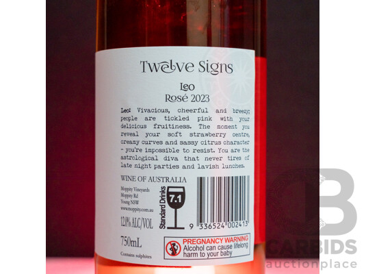 1661653 · Twelve Signs Rose 2023 750ml - Case of 12 Bottles