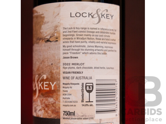 1661642 · Lock & Key Merlot 2022 750ml - Case of 12 Bottles