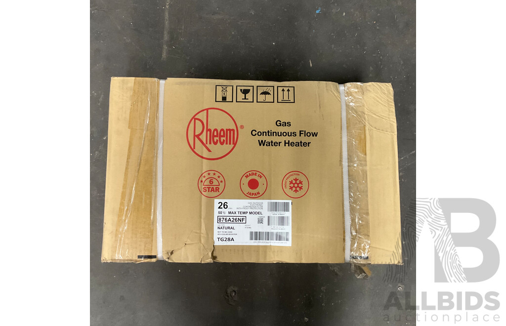 RHEEM Metro Max 26L External Water Heater (50deg) Natural Gas  (876A26NF) - ORP $1,085