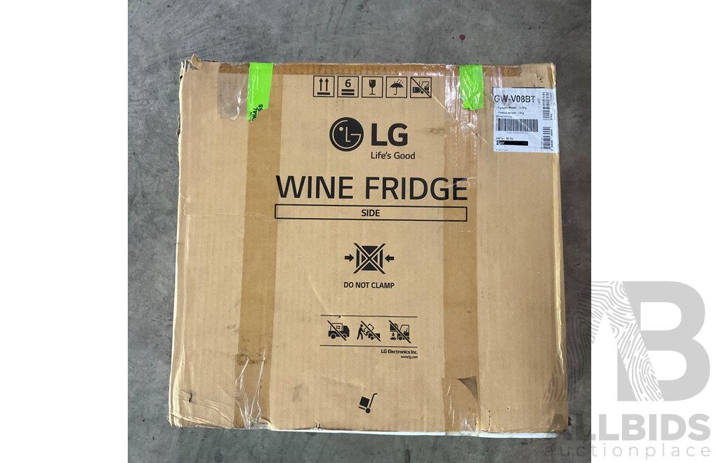 LG 8 Bottle Mini Wine Fridge Black (GWV08BT) - ORP $599