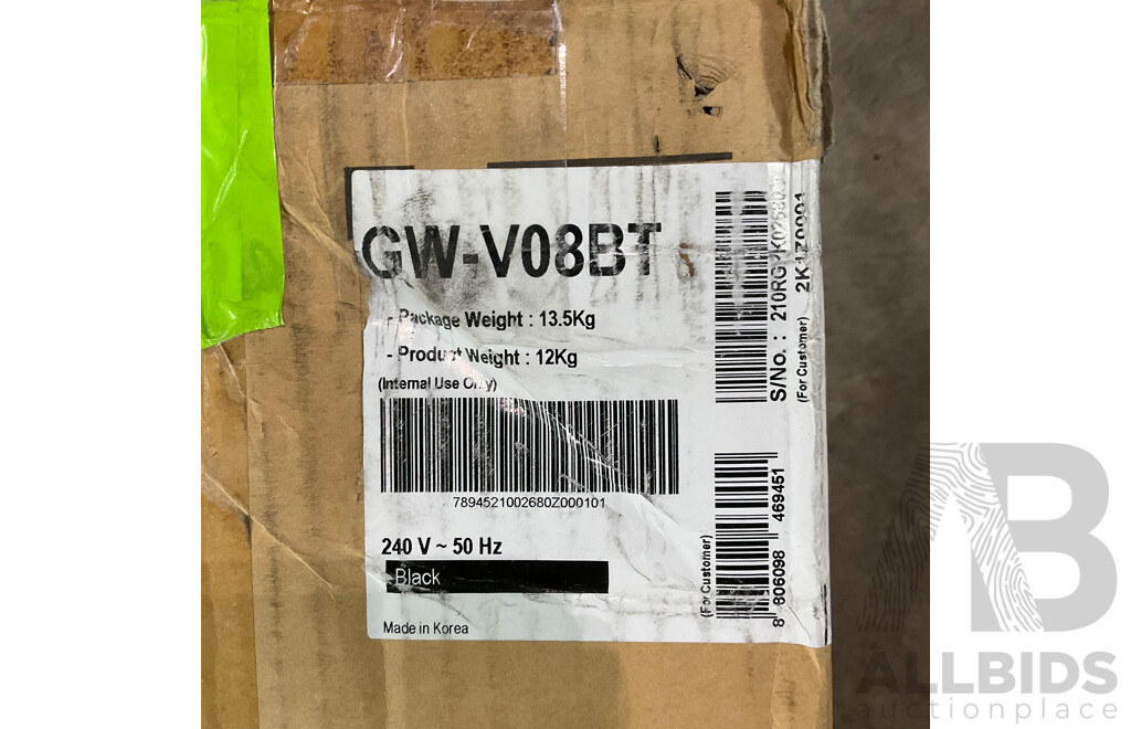 LG 8 Bottle Mini Wine Fridge Black (GWV08BT) - ORP $599