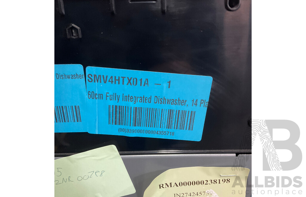 BOSCH 60cm Fully Integrated Dishwasher (SMV4HTX01A) - ORP $1,299