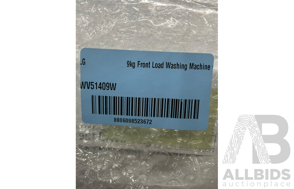LG 9kg Front Load Washing Machine with Steam (WV51409W) - ORP $999
