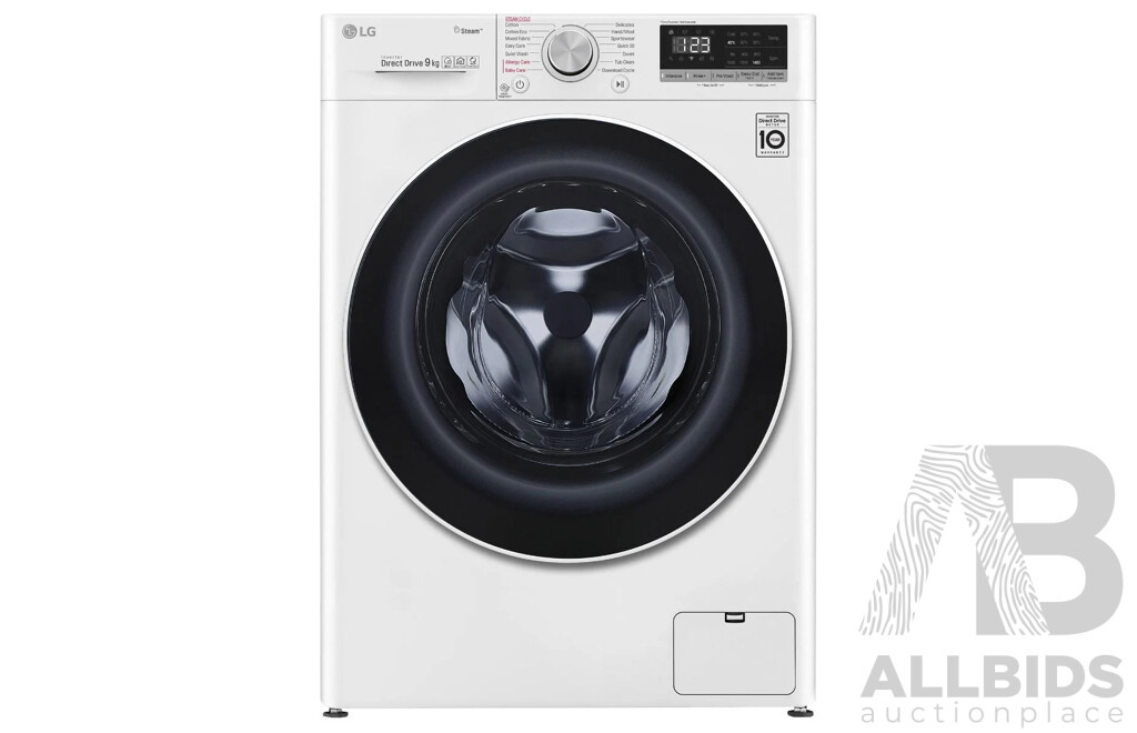 LG 9kg Front Load Washing Machine with Steam (WV51409W) - ORP $999