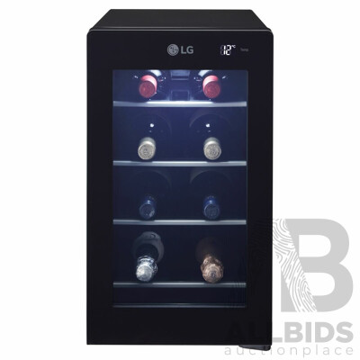 LG 8 Bottle Mini Wine Fridge Black (GWV08BT) - ORP $599