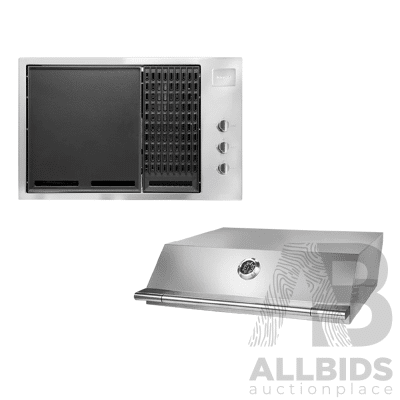 ARTUSI 3 Burner Built in LPG BBQ and Matching Rosting Hood (ABBQM2 & ABBQMH2) - ORP $2,999