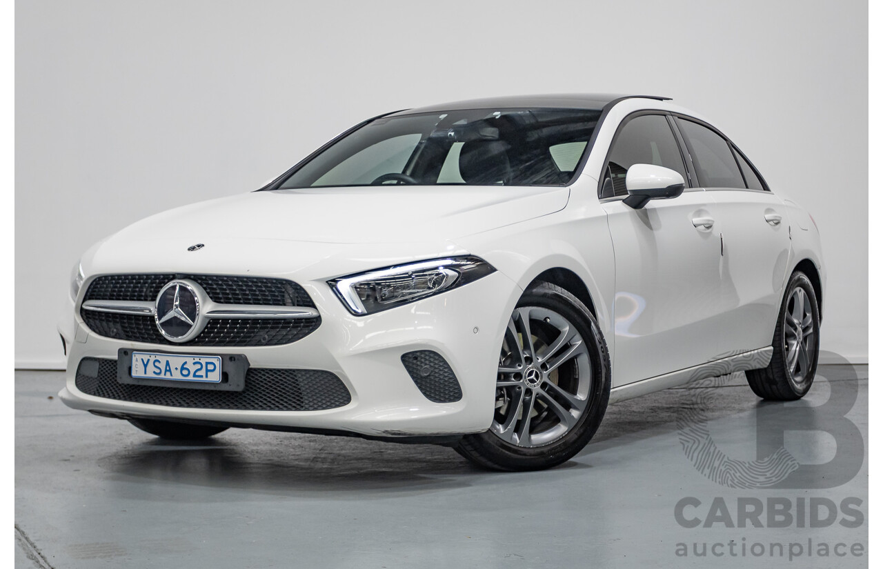 04/2020 Mercedes-Benz A180 V177 MY20 4D Sedan Polar White Turbo 1.3L
