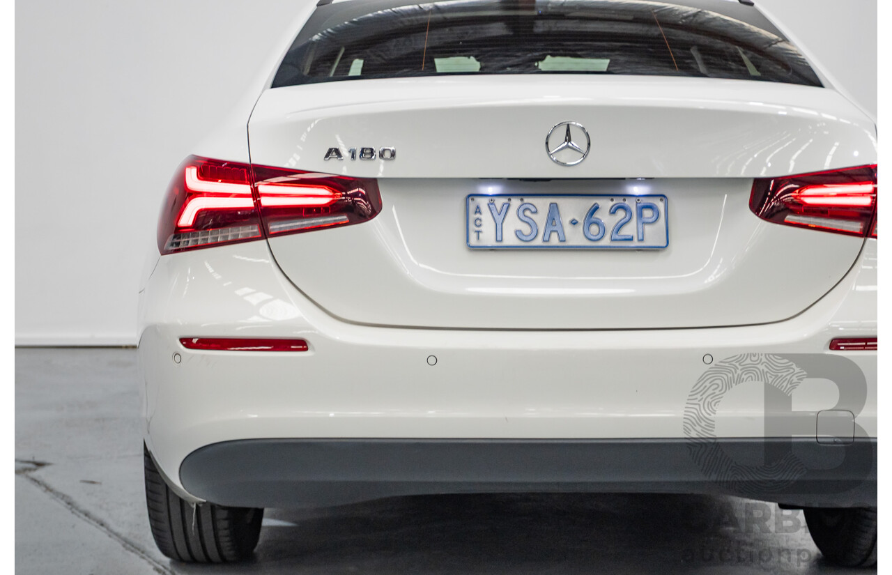04/2020 Mercedes-Benz A180 V177 MY20 4D Sedan Polar White Turbo 1.3L