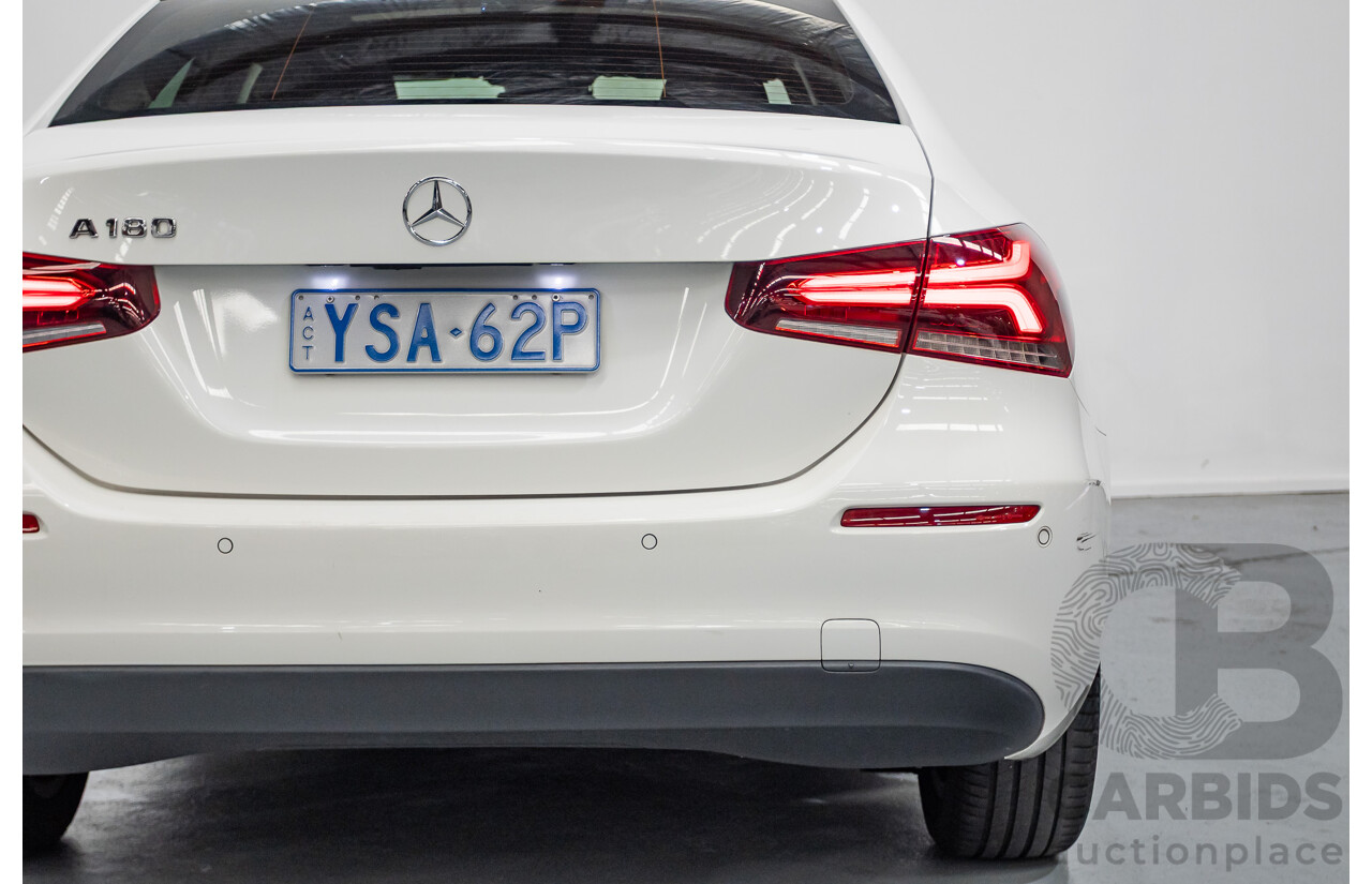 04/2020 Mercedes-Benz A180 V177 MY20 4D Sedan Polar White Turbo 1.3L