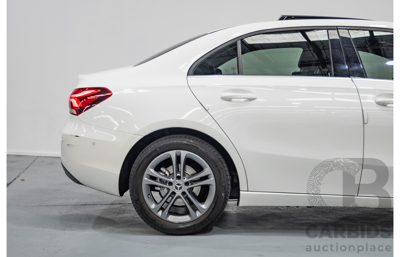 04/2020 Mercedes-Benz A180 V177 MY20 4D Sedan Polar White Turbo 1.3L