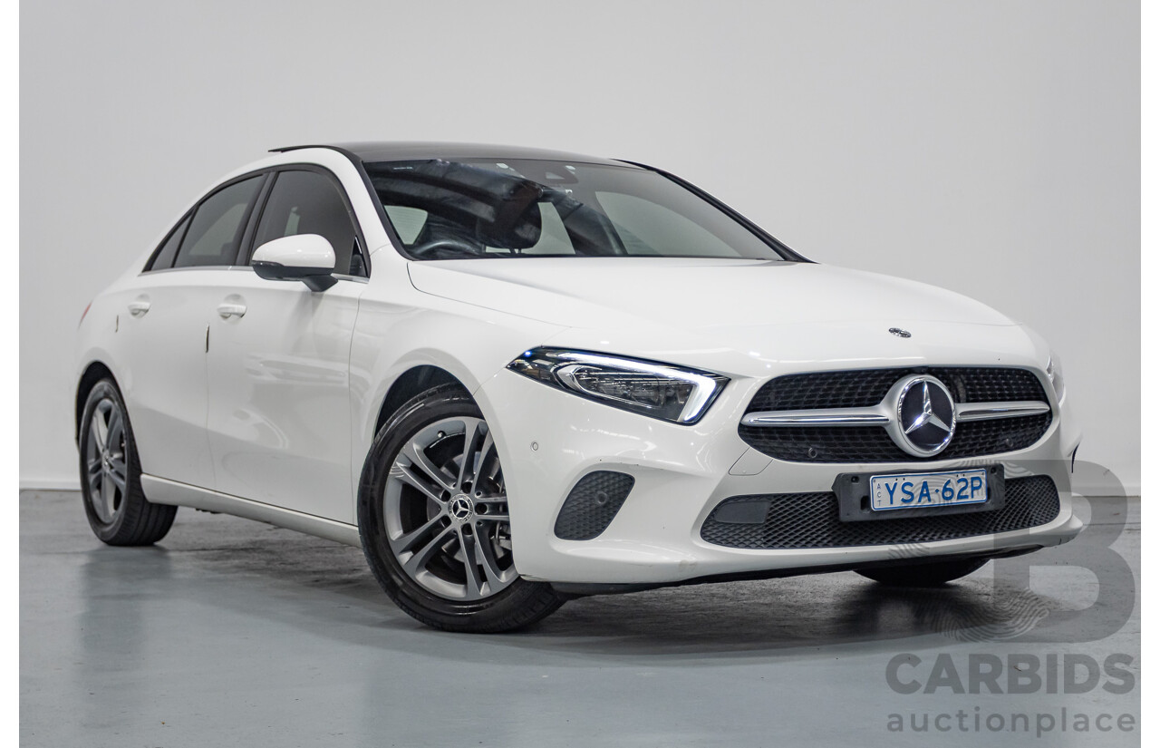 04/2020 Mercedes-Benz A180 V177 MY20 4D Sedan Polar White Turbo 1.3L