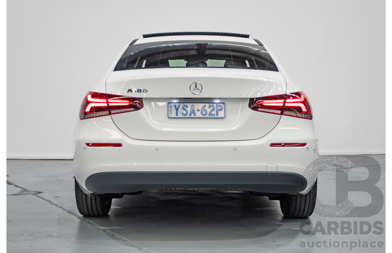 04/2020 Mercedes-Benz A180 V177 MY20 4D Sedan Polar White Turbo 1.3L