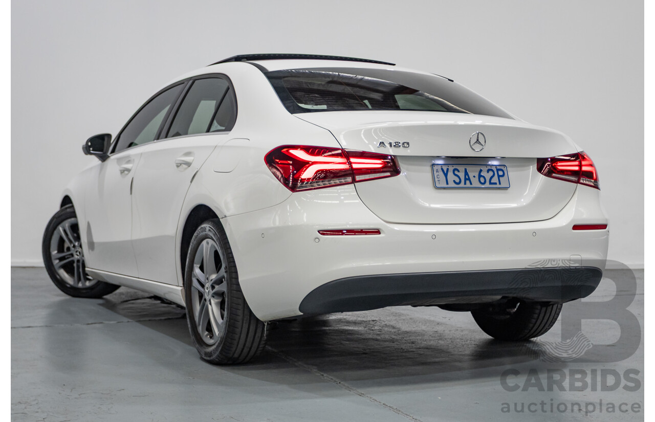 04/2020 Mercedes-Benz A180 V177 MY20 4D Sedan Polar White Turbo 1.3L