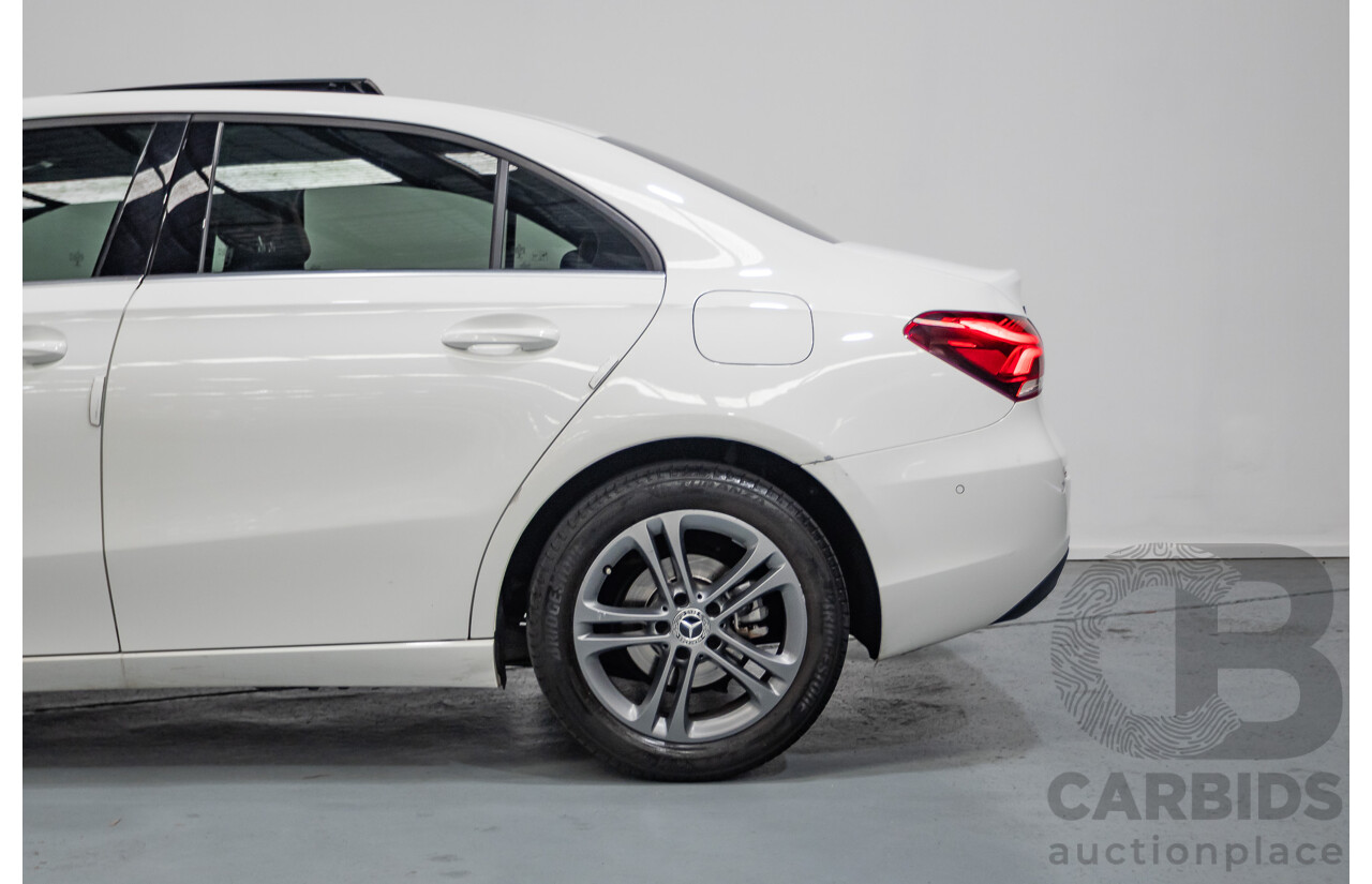 04/2020 Mercedes-Benz A180 V177 MY20 4D Sedan Polar White Turbo 1.3L