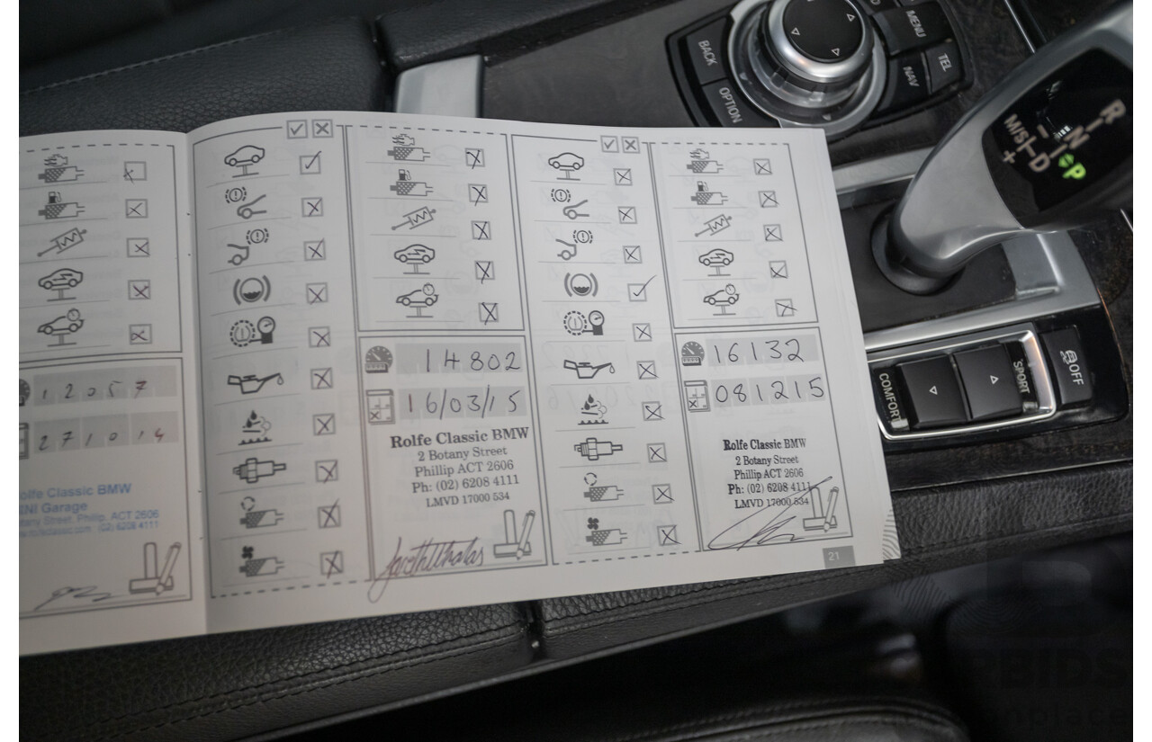 03/2013 Bmw 740i M-Sport F01 MY14 4D Sedan Alpine White Turbo 3.0L