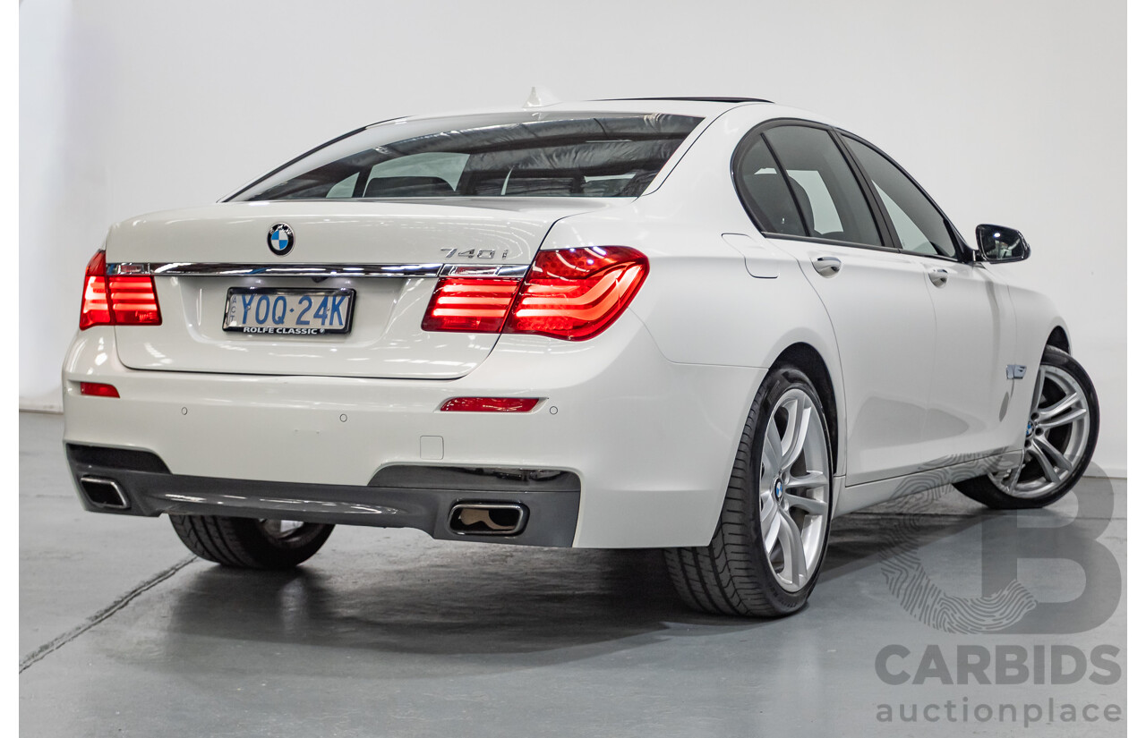03/2013 Bmw 740i M-Sport F01 MY14 4D Sedan Alpine White Turbo 3.0L