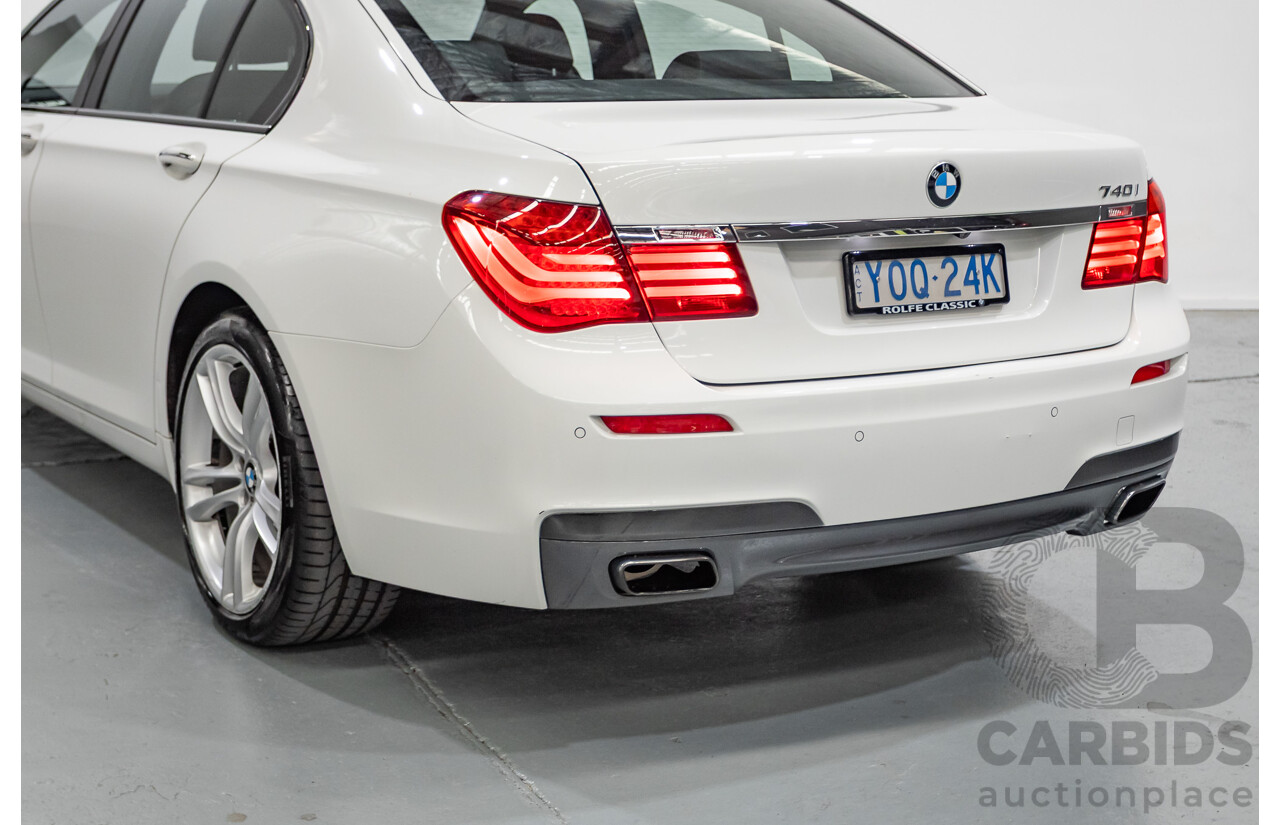 03/2013 Bmw 740i M-Sport F01 MY14 4D Sedan Alpine White Turbo 3.0L
