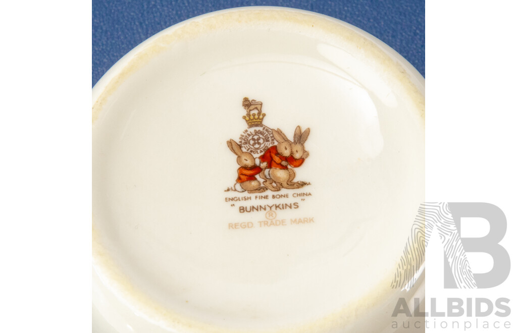 Wonderful Vintage Royal Doulton Fine Bone China 'Bunnykins' Cup and Plate, Circa 1960-70s, (2)