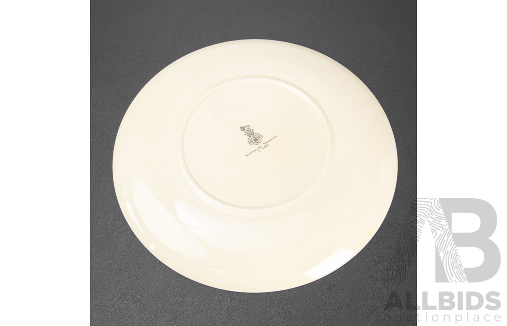 Vintage 1950s Royal Doulton Australian Aborigine Collectable Ceramic Wall Plate, 26 x 26 cm (dimensions)