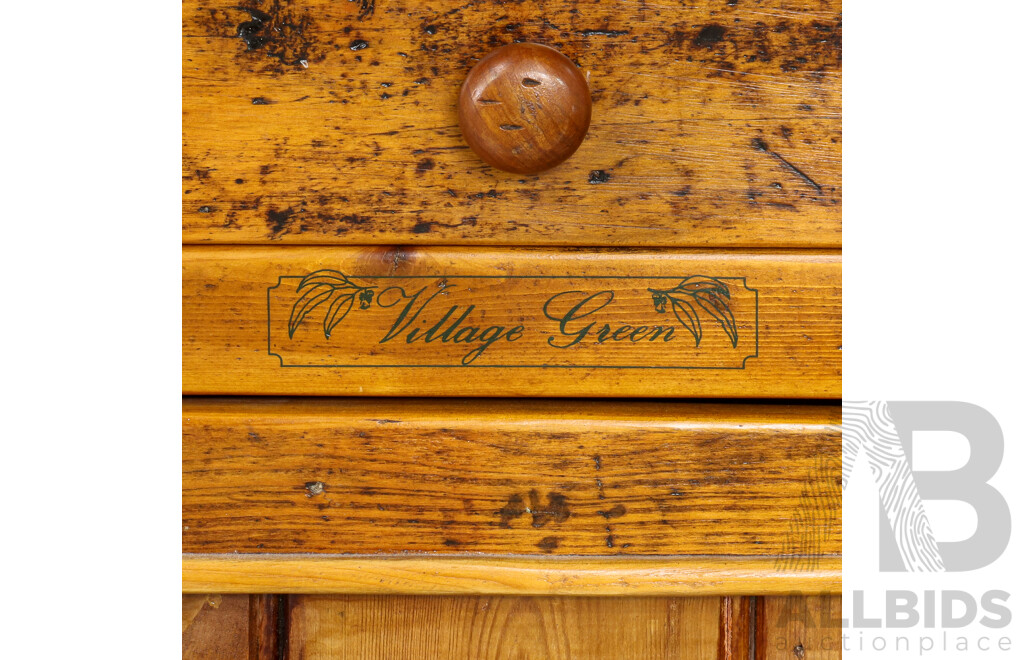 Village Green Two Piece Buffet Bookcase