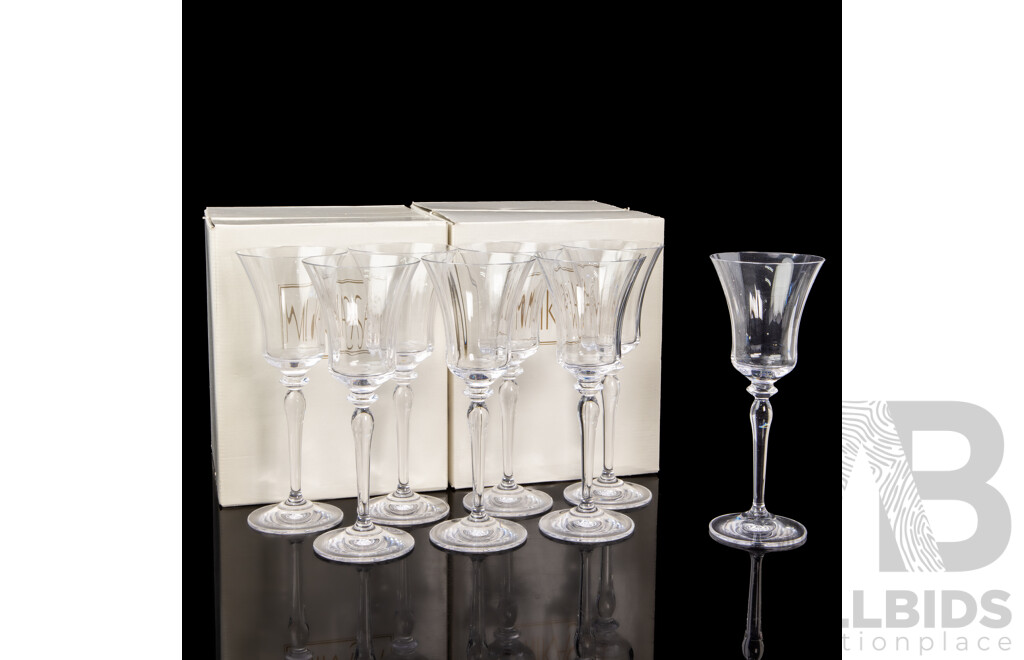 Collection of Eight Jamestown Wine Flutes by Mikasa