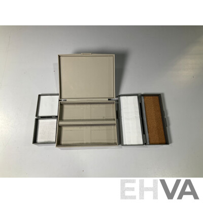Large Collection of Microscope Slide Containers
