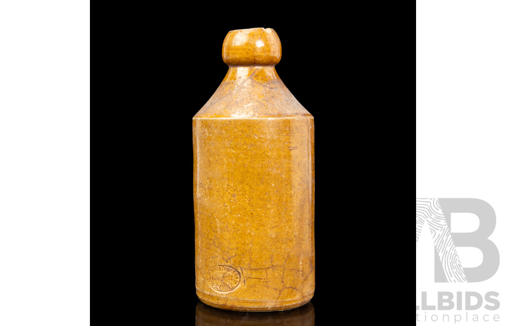 Antique Henfrey & Co Stoneware Ginger Beer Bottle