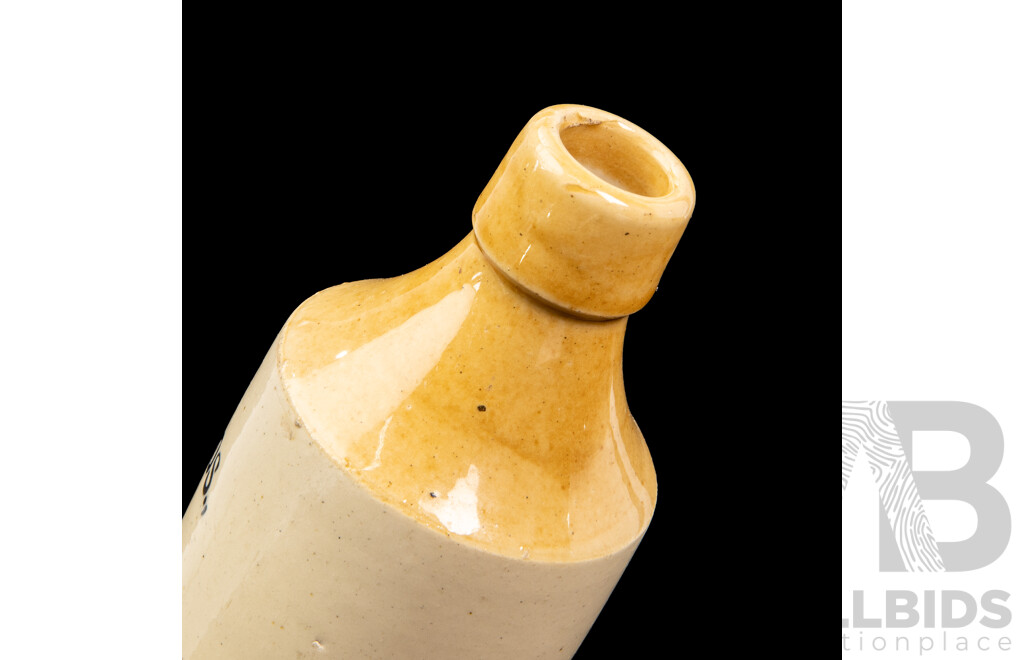 Antique Richardson Bros Wine Merchants Two Stoneware Ginger Beer Bottle