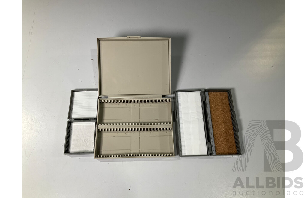 Large Collection of Microscope Slide Containers