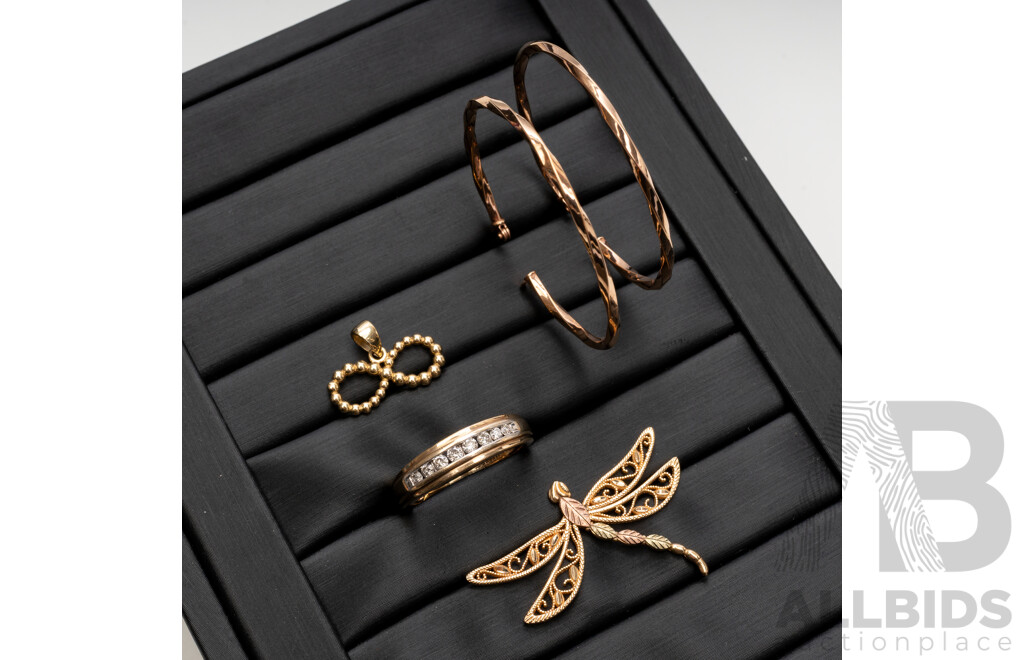 Collection of 10ct Gold Jewellery - Lot of 4